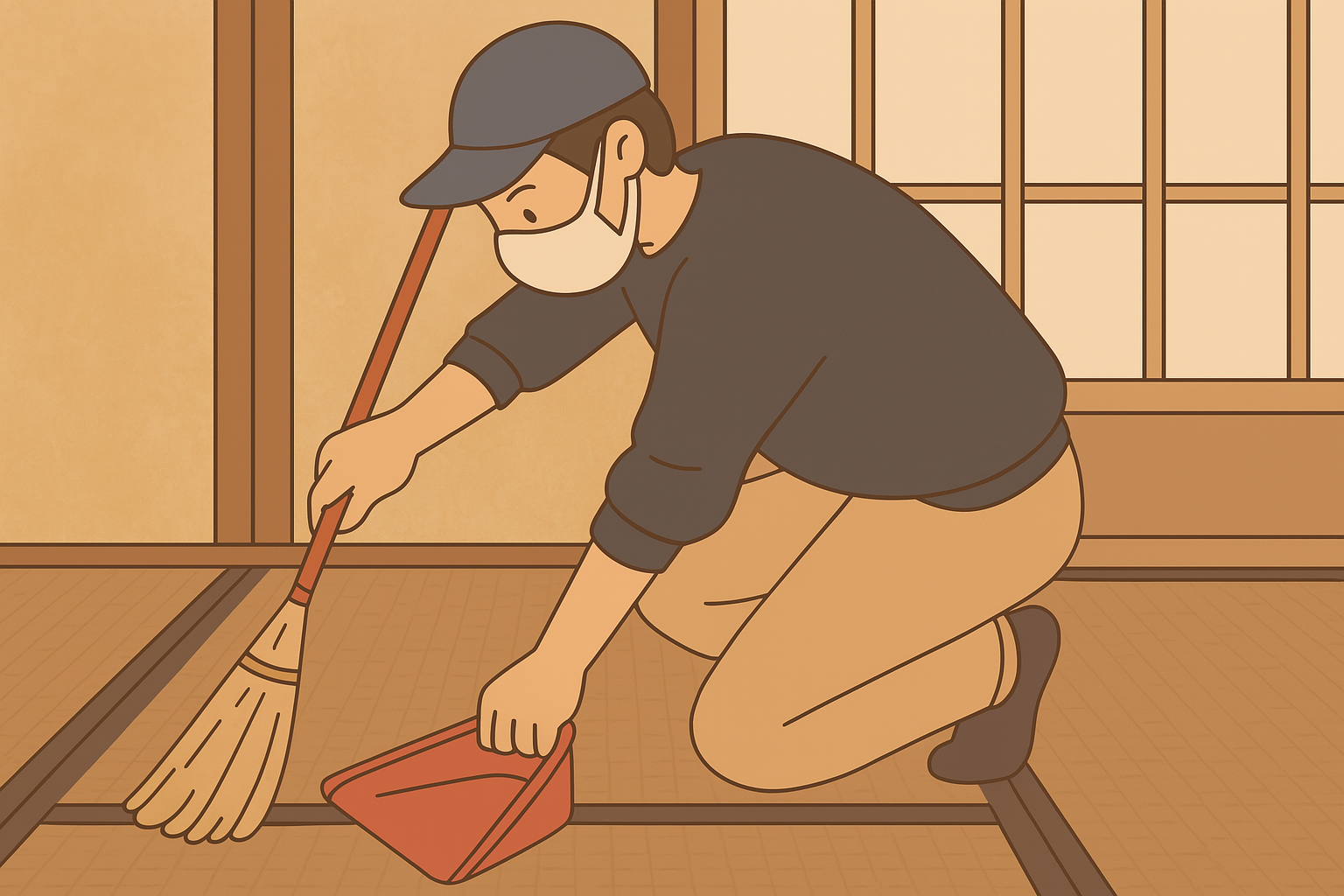 作業後はしっかりと掃除を行います